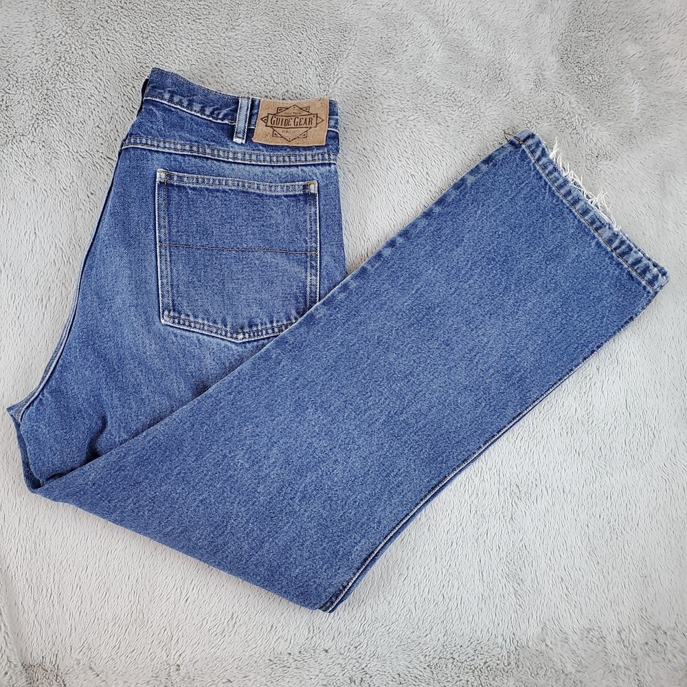 Guide Gear Denim Jeans Mens 38x32 Field Tested Straight Leg Blue Workwear Pants